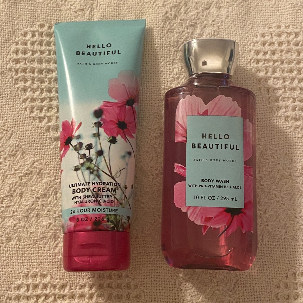 Bath & Body Works Hello Beautiful Body Cream & Body Wash